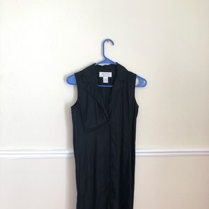 Vintage Petite Sophisticate XS Linen Black Dress